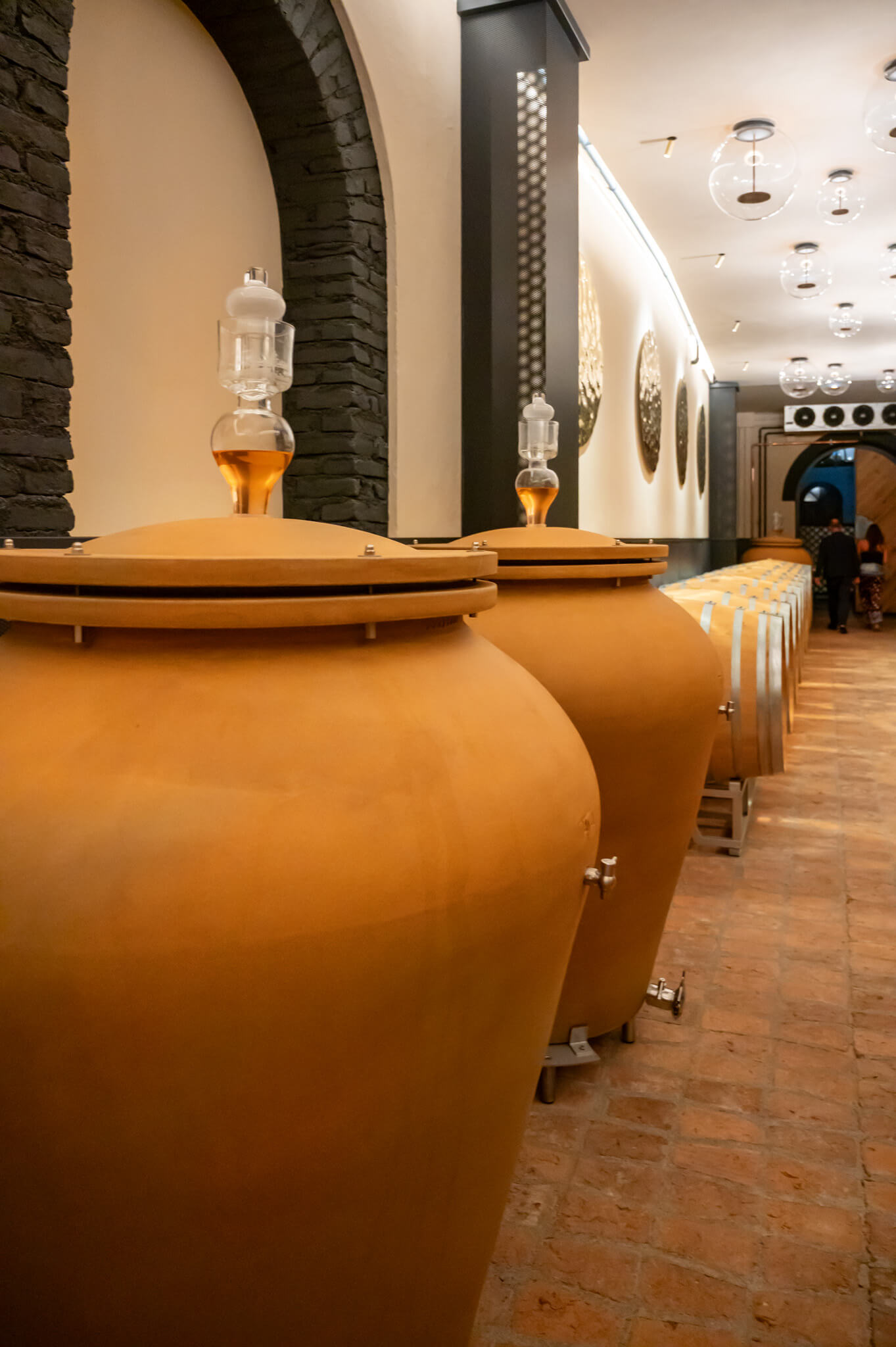 10. Franciacorta, Italy, highlights the warm, earthy tones of its large terracotta fermentation vessels.