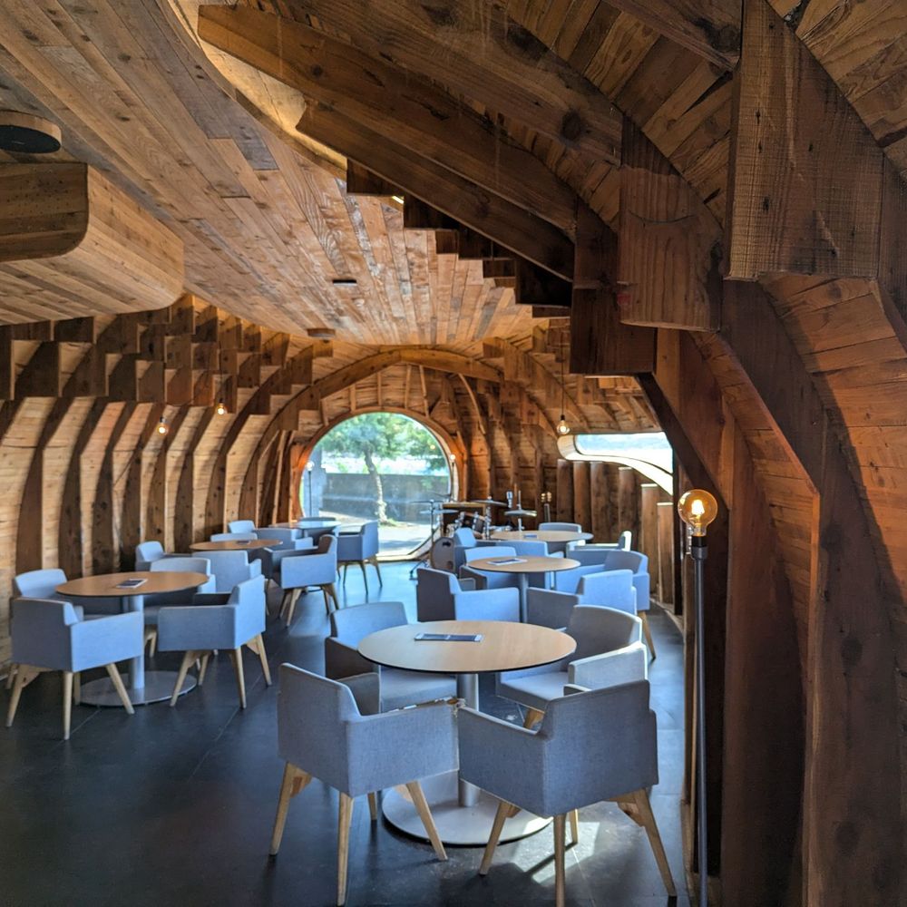 11. Pico Island, Azores, Portugal showcases a stunning, barrel-vaulted wooden interior.