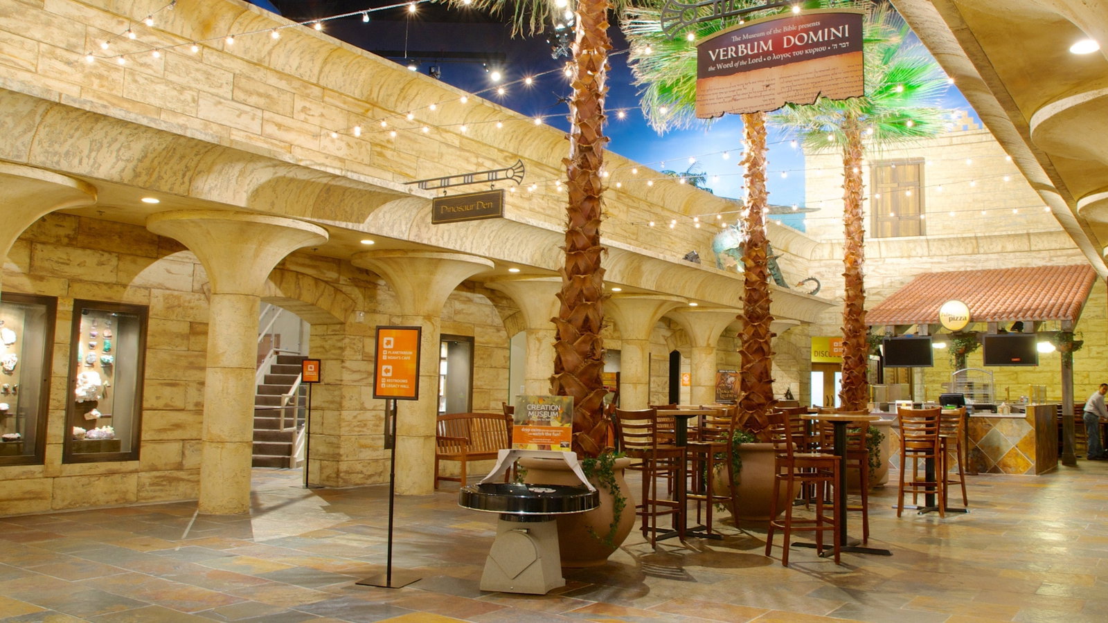 Additional Premium Activities in Kentucky features a unique interior with warm, glowing string lights.
