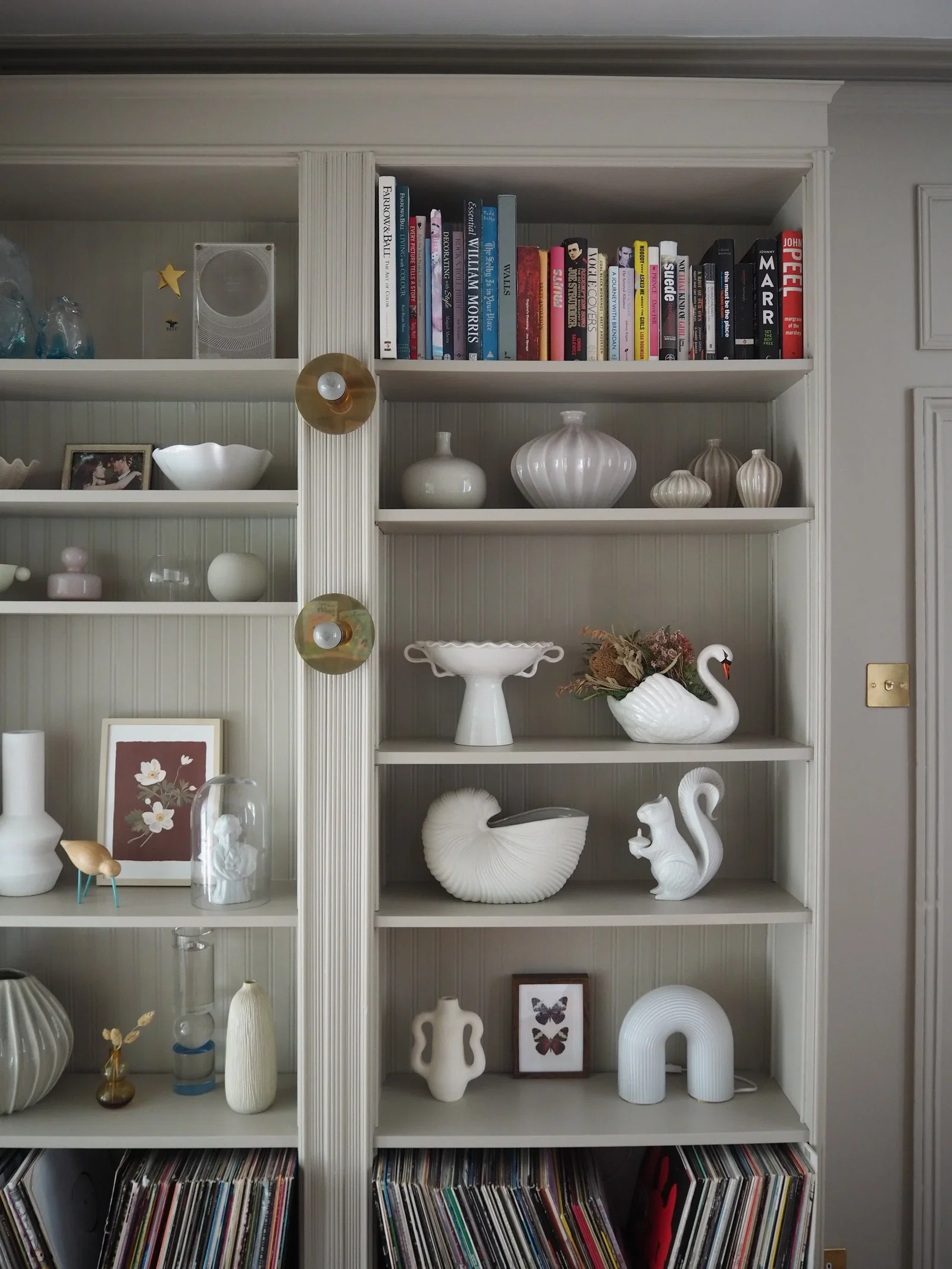 Service and Personal Touches showcases a charming collection of white ceramic figures.
