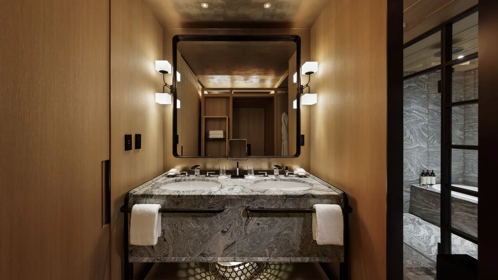 6. Park Hyatt Kyoto features a striking grey marble vanity.