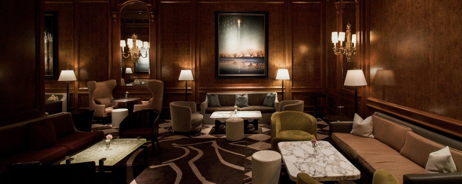 7. The Ritz-Carlton New York, Central Park features elegant wood-paneled walls.