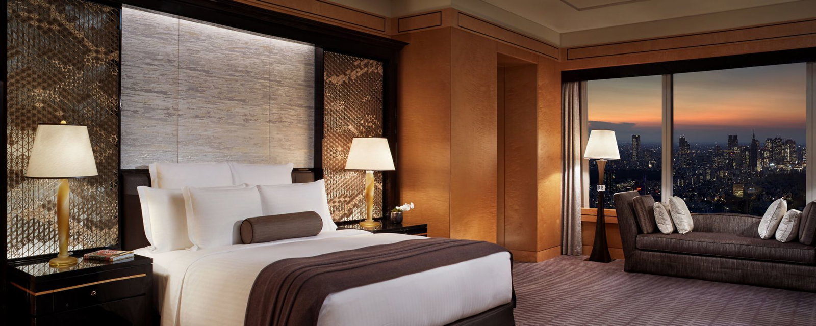 3. The Ritz-Carlton, Tokyo boasts stunning sunset views over the city skyline.