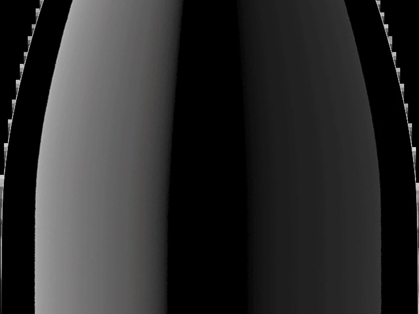 Black wine bottle with no visible label or branding.