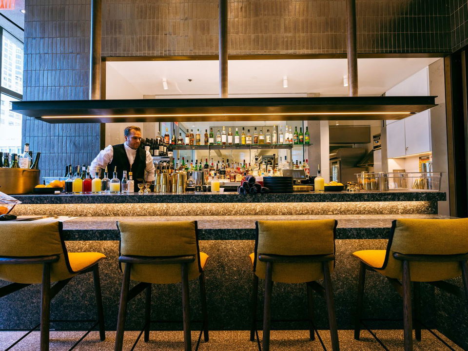 Tatiana by Kwame Onwuachi offers an intimate counter experience with six bar seats for walk-ins.