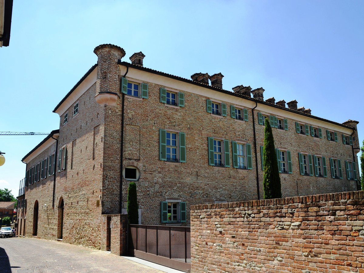 Gaja Winery: The historic brick palazzo on a quiet village street in Barbaresco.