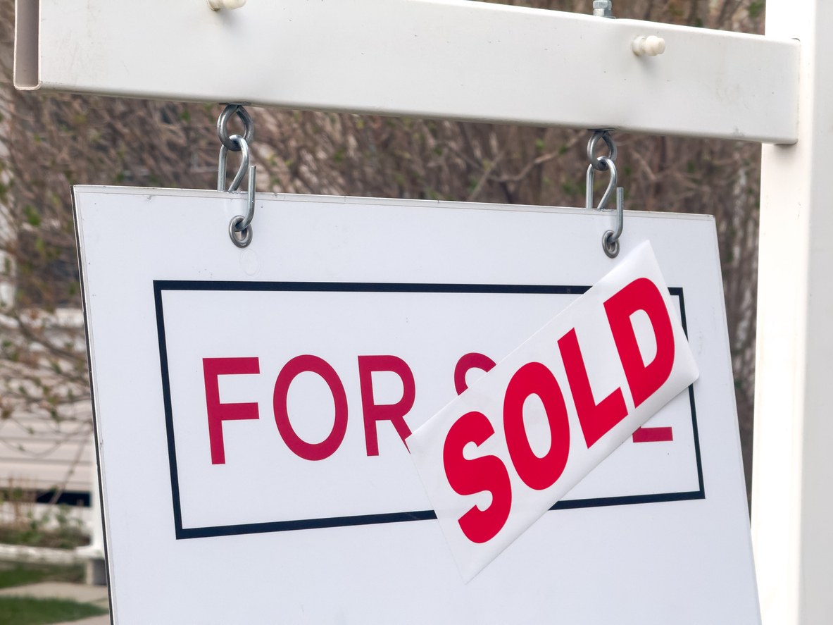 The "SOLD" sign reflects the recent acquisition of Château Vignelaure.