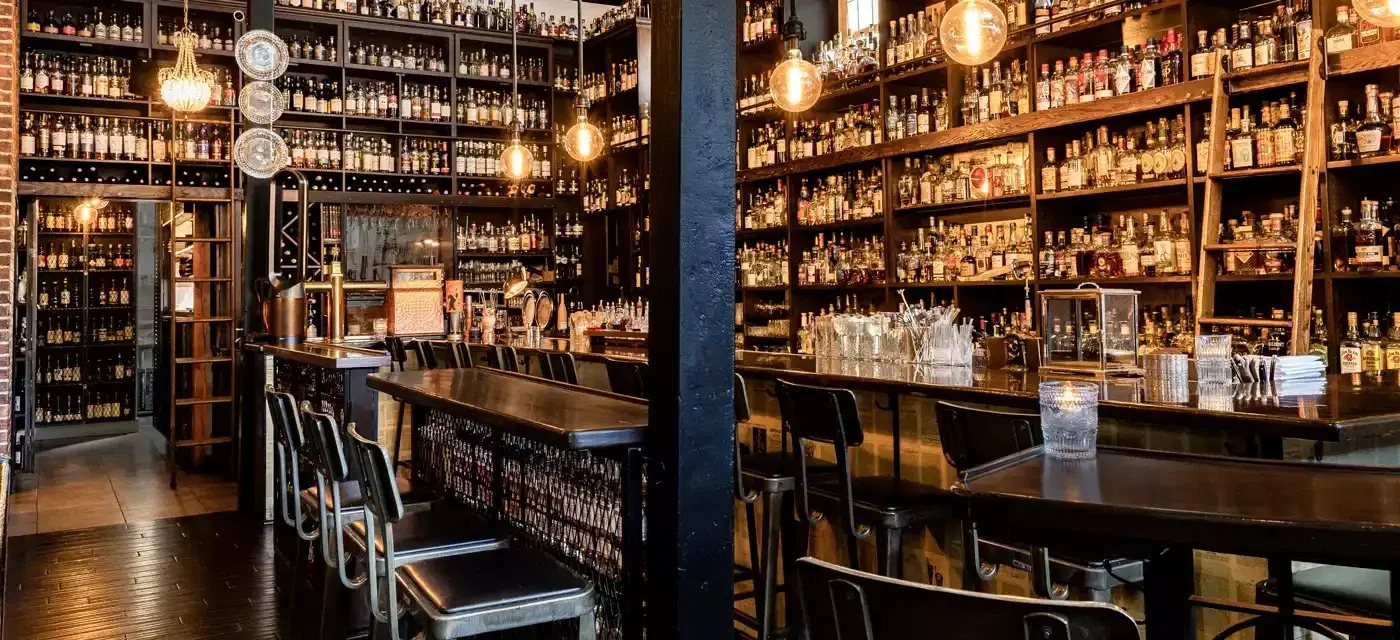 Drinking cocktails at Canon bar in Seattle