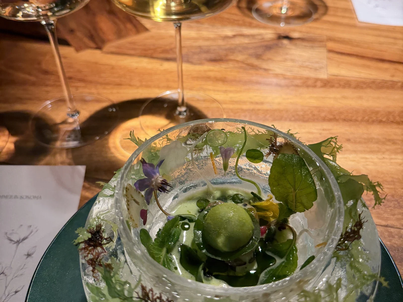 Early Summer in Sonoma course with farm vegetables fruit flowers and herbs in an ice vessel