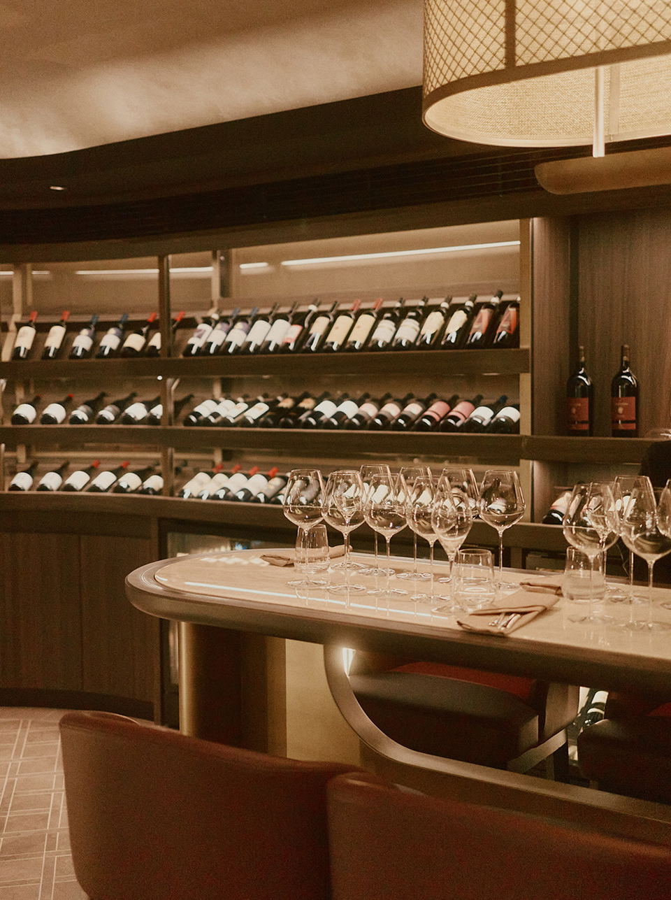 EXPLORA III offers a sophisticated wine cellar and tasting room for guests to enjoy.