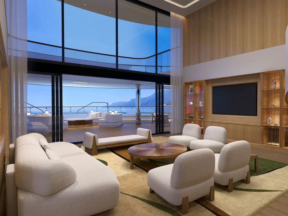 Four Seasons I offers a spacious suite with double-height windows and a private ocean terrace.