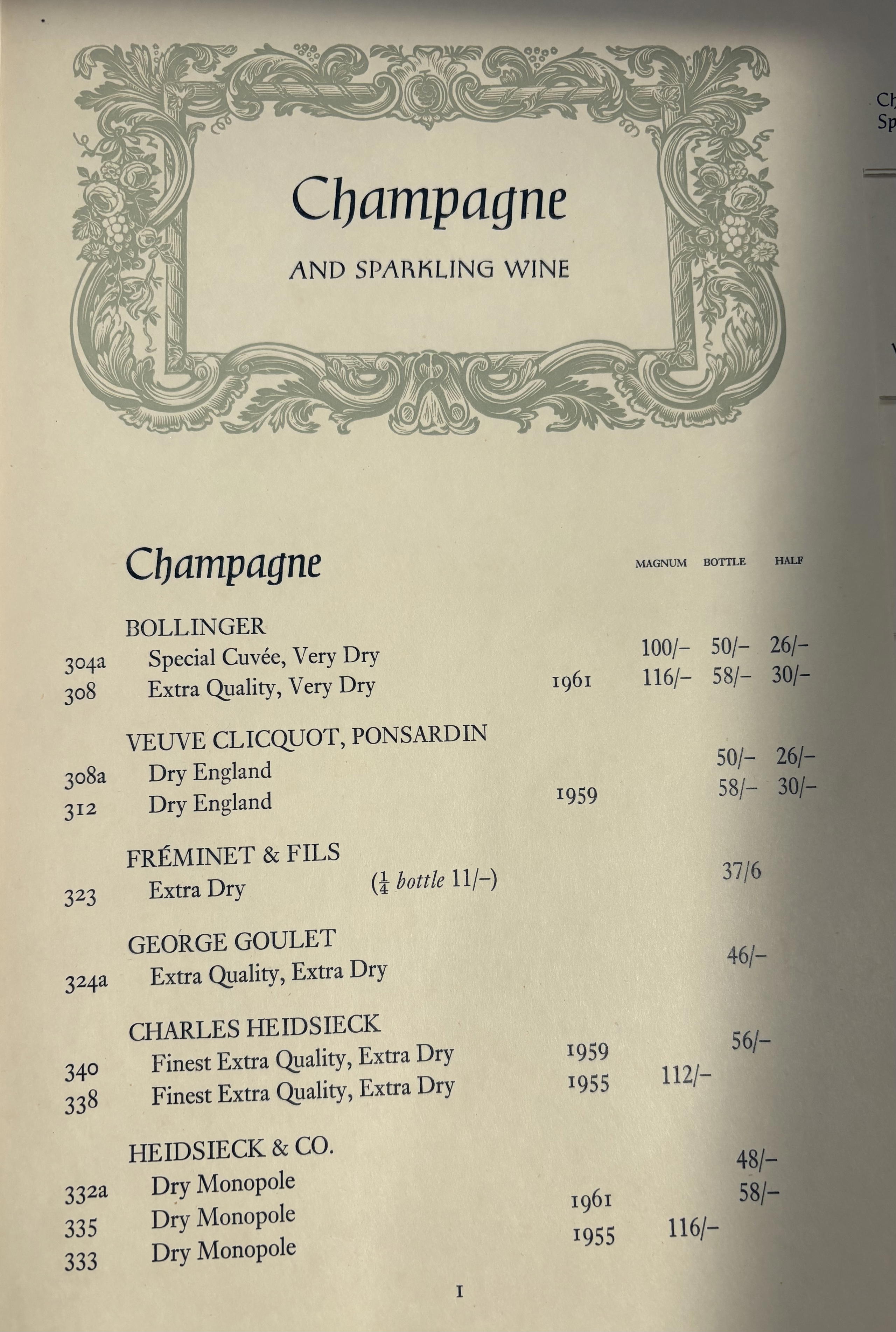 Gleneagles Hotel Wine List Reveals 1960s Cellar Culture