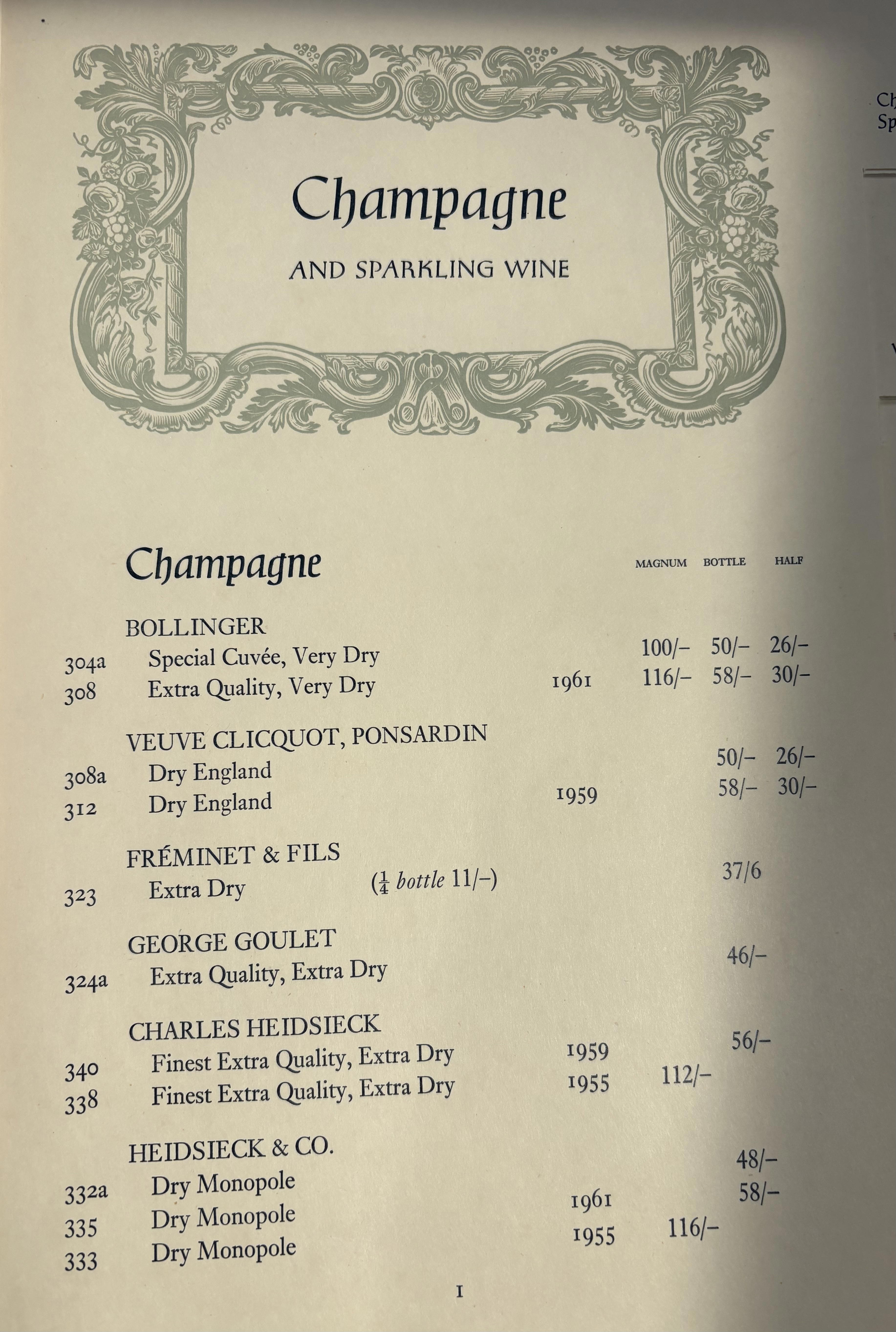 Gleneagles Hotel Wine List Reveals 1960s Cellar Culture