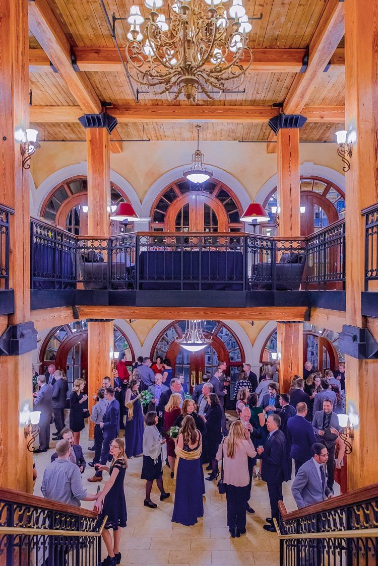 Captain Mc's Seafood (Third Ward) features a grand, multi-level interior with elegant arched windows.