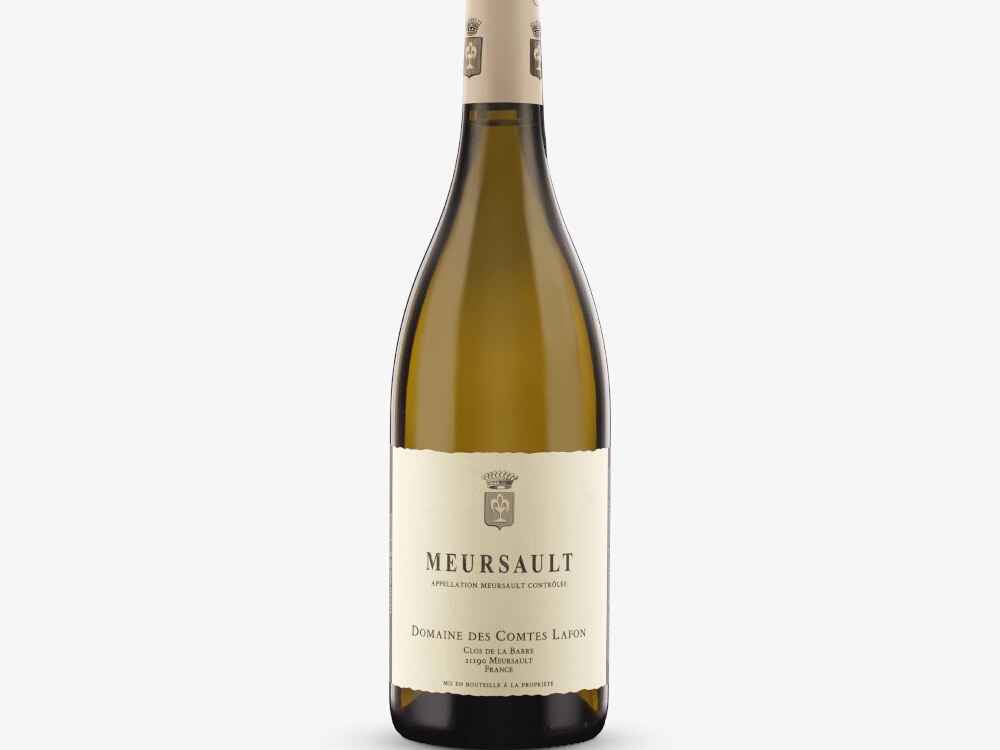 A bottle of Domaine des Comtes Lafon Meursault Clos de la Barre, the domaine's village monopole.