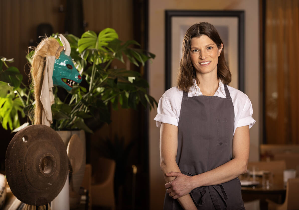Sarah Thompson, James Beard award-winning chef, smiles in a portrait at Casa Playa in Encore Las Vegas.