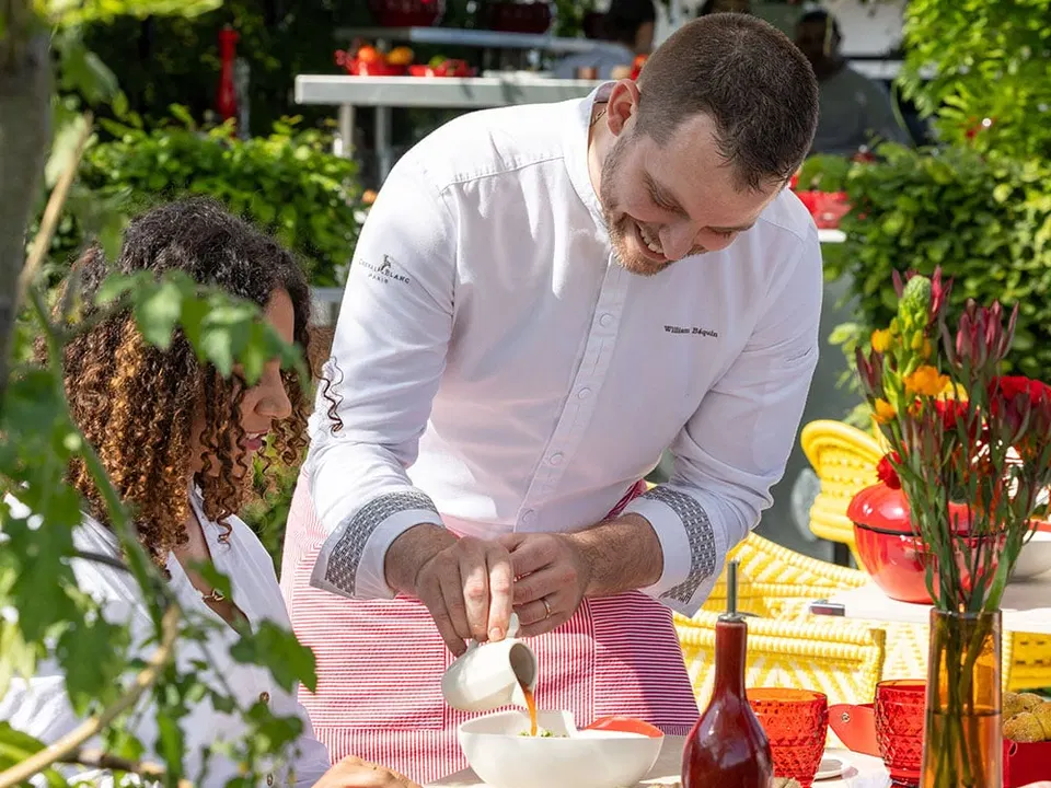 William Béquin brings his new Mediterranean menus to life at le jardin de cheval blanc paris.