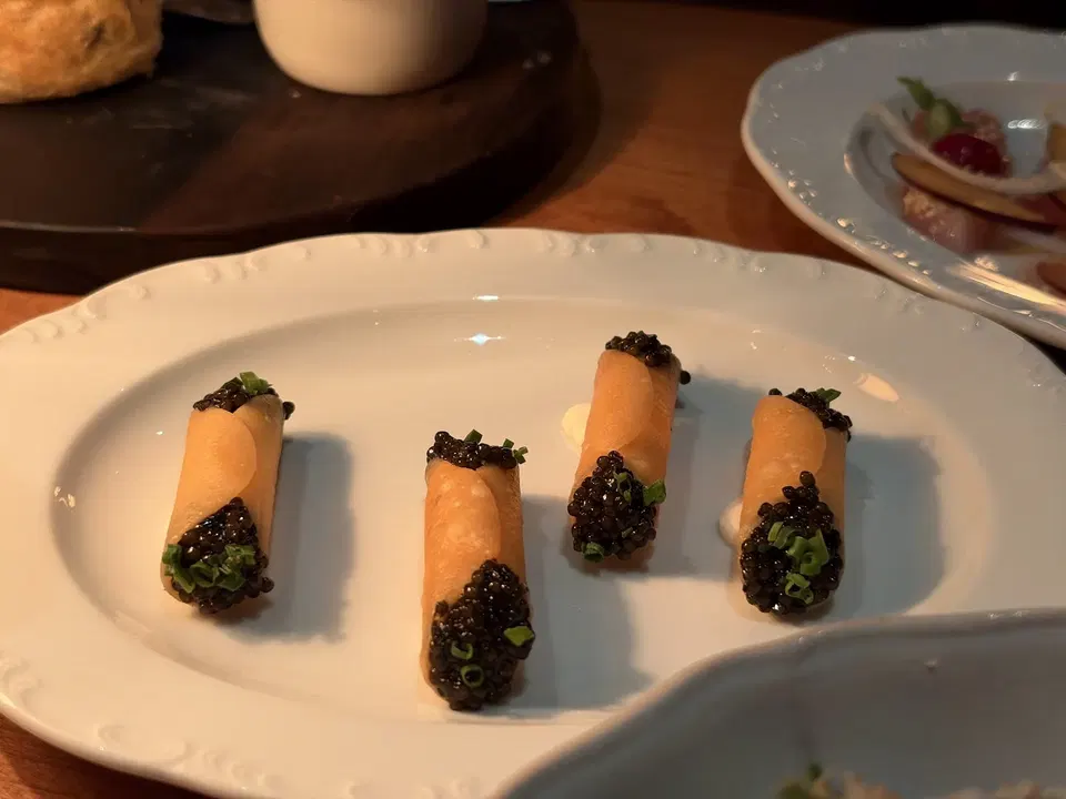 Caviar cannoli at Sartiano’s.