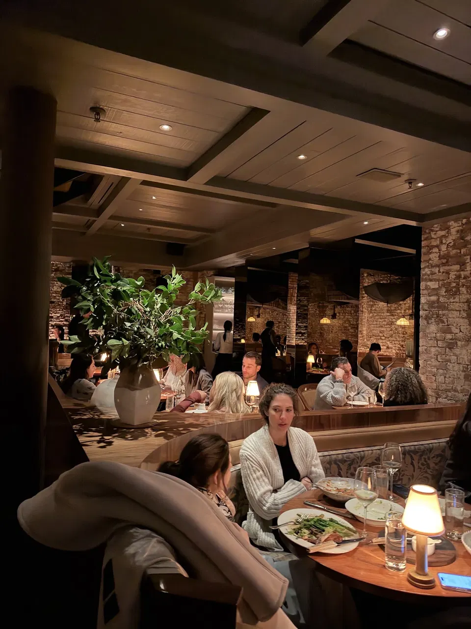 The downstairs dining room at Sartiano’s.