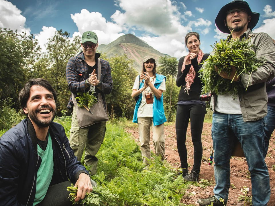 Virgilio Martínez harvests fresh ingredients, key to Central Restaurant Lima's acclaimed dining experience.