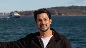 Louis Tikaram at Manly Wharf, ready for Stanley to open.