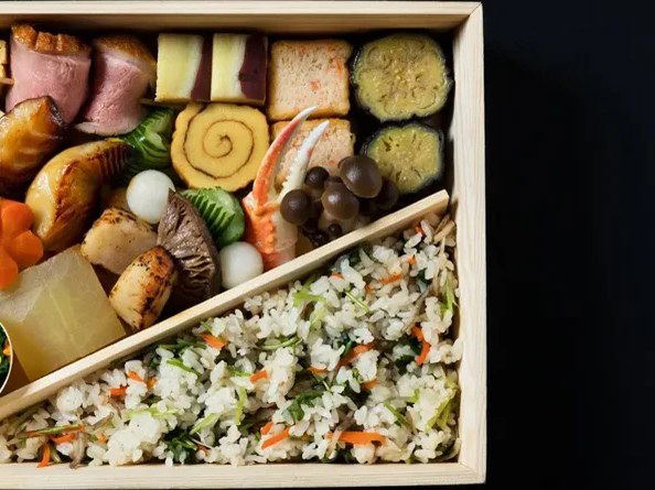 Hayato's beautifully arranged bento box offers a delightful alternative to traditional omakase in Los Angeles.