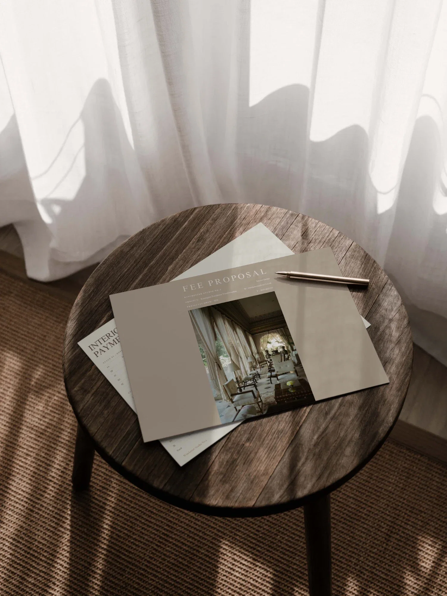 Setting, Values, and Pricing, bathed in soft sunlight filtering through sheer white curtains onto a wooden table.