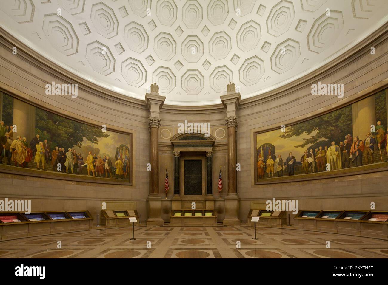 Official Program Archive displays a grand, semicircular hall adorned with large historical paintings.