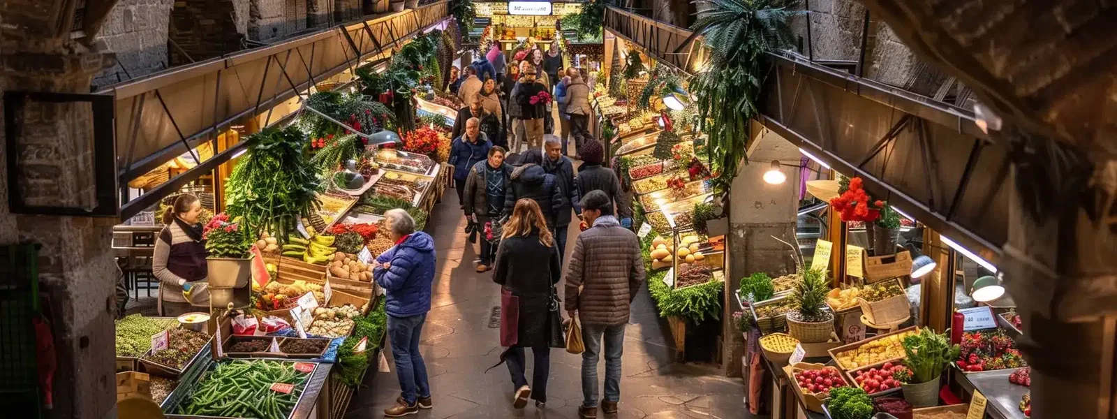 9. Tuscany Wine and Truffle Festival, Italy, features a bustling market aisle filled with vibrant displays.