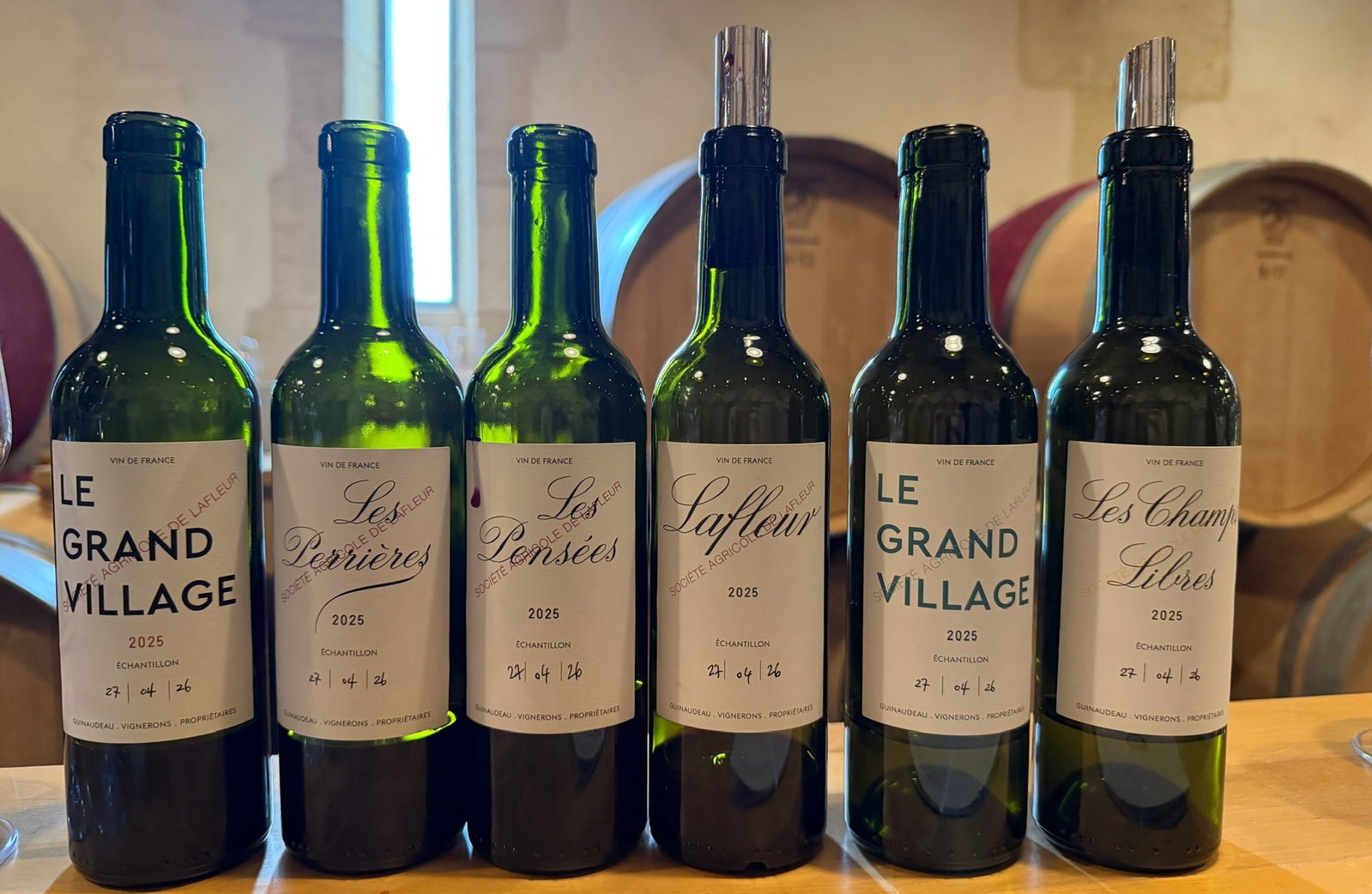 Domaine Bernard Bonin × Château Lafleur (SOLD OUT) showcases two bottles with silver pourers.