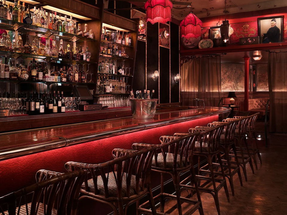A Bar Marmont offers a moody, red-lit escape, an atmospheric alternative to San Vicente Bungalows.