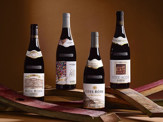 E. Guigal's esteemed Côte-Rôtie wines, including La Mouline, La Turque, and La Landonne.