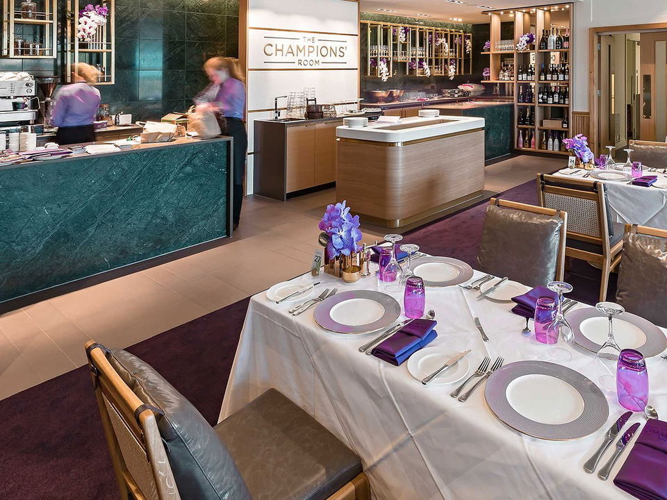 THE CHAMPIONS' ROOM: Exclusive dining for debenture holders at the All England Club.