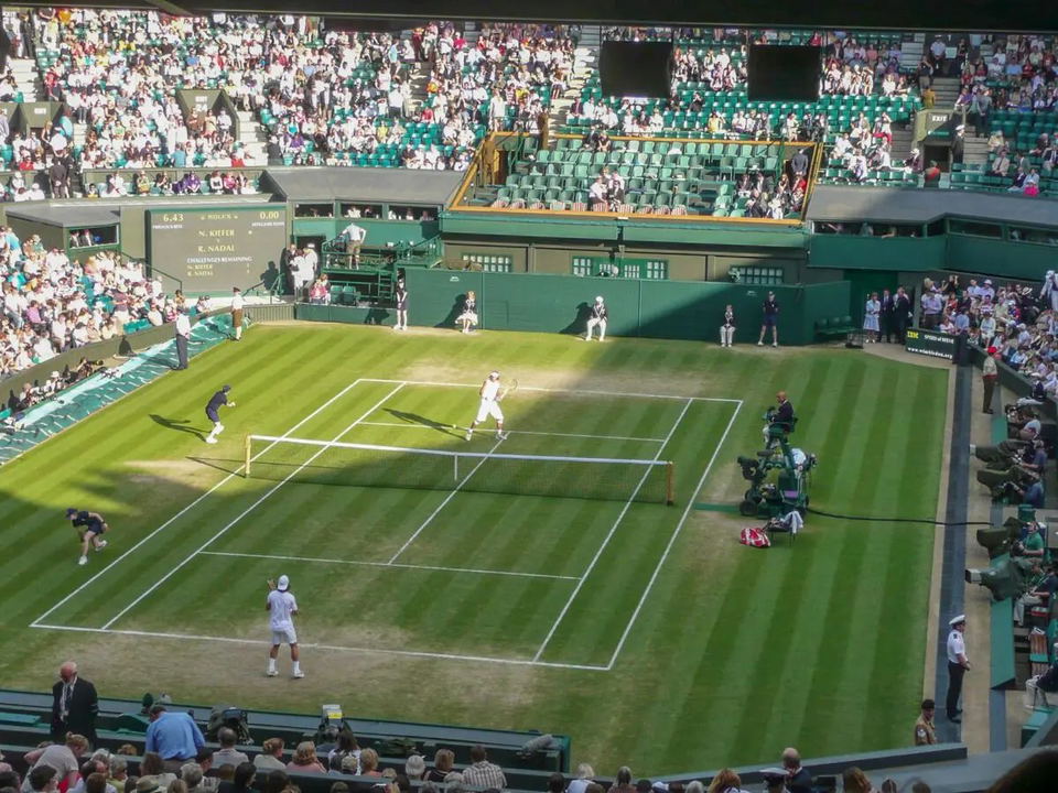 The view from a debenture seat on Centre Court.