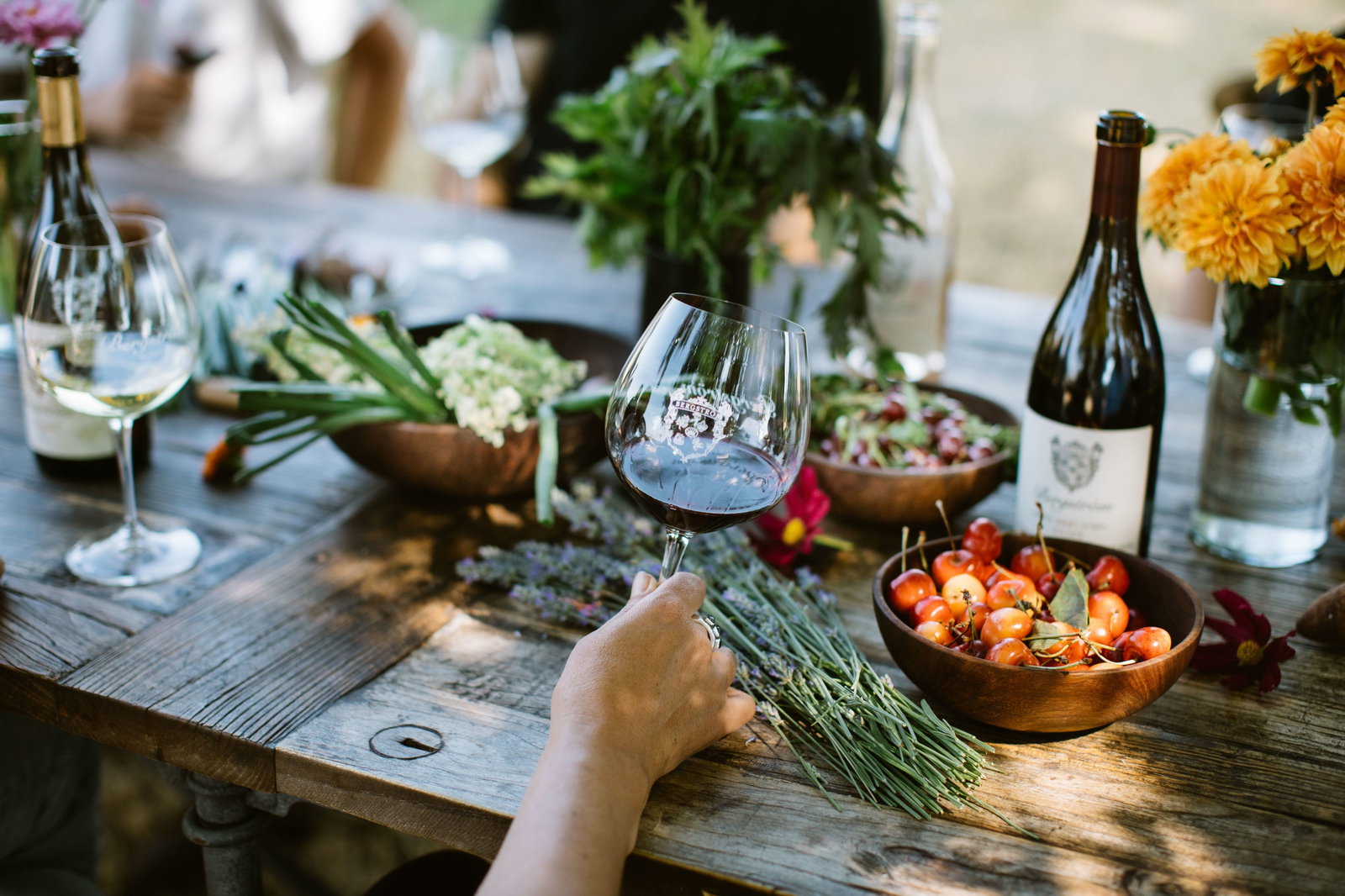 Bergström Winery offers a delightful outdoor tasting experience with fresh produce and fine wines.