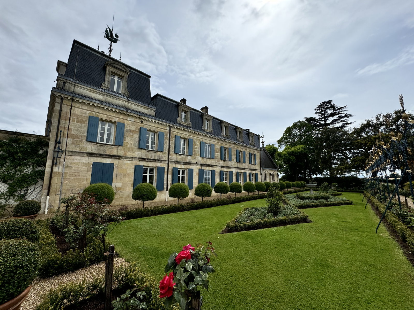 an estate with green gardens