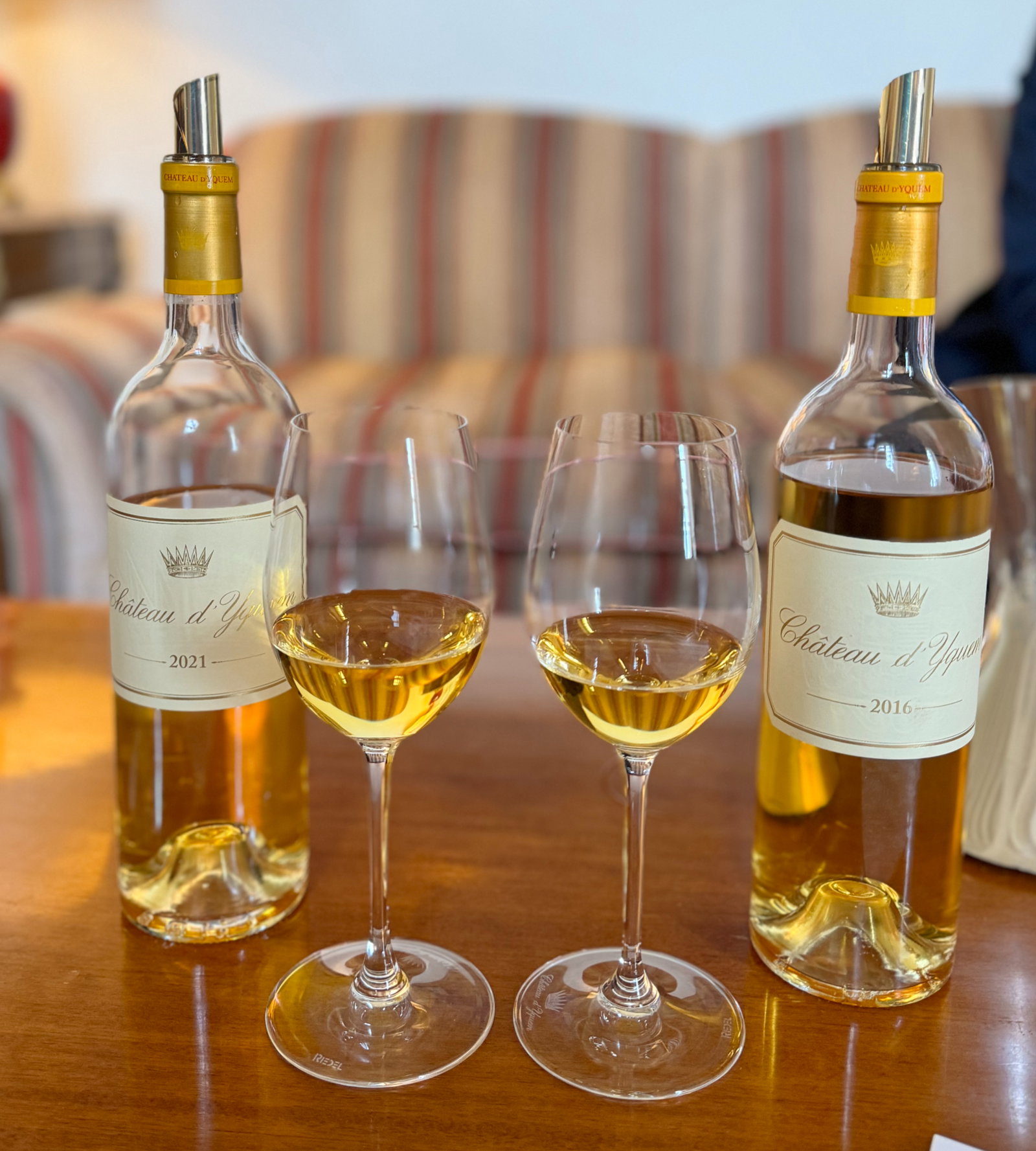 Two wine bottles and two glasses