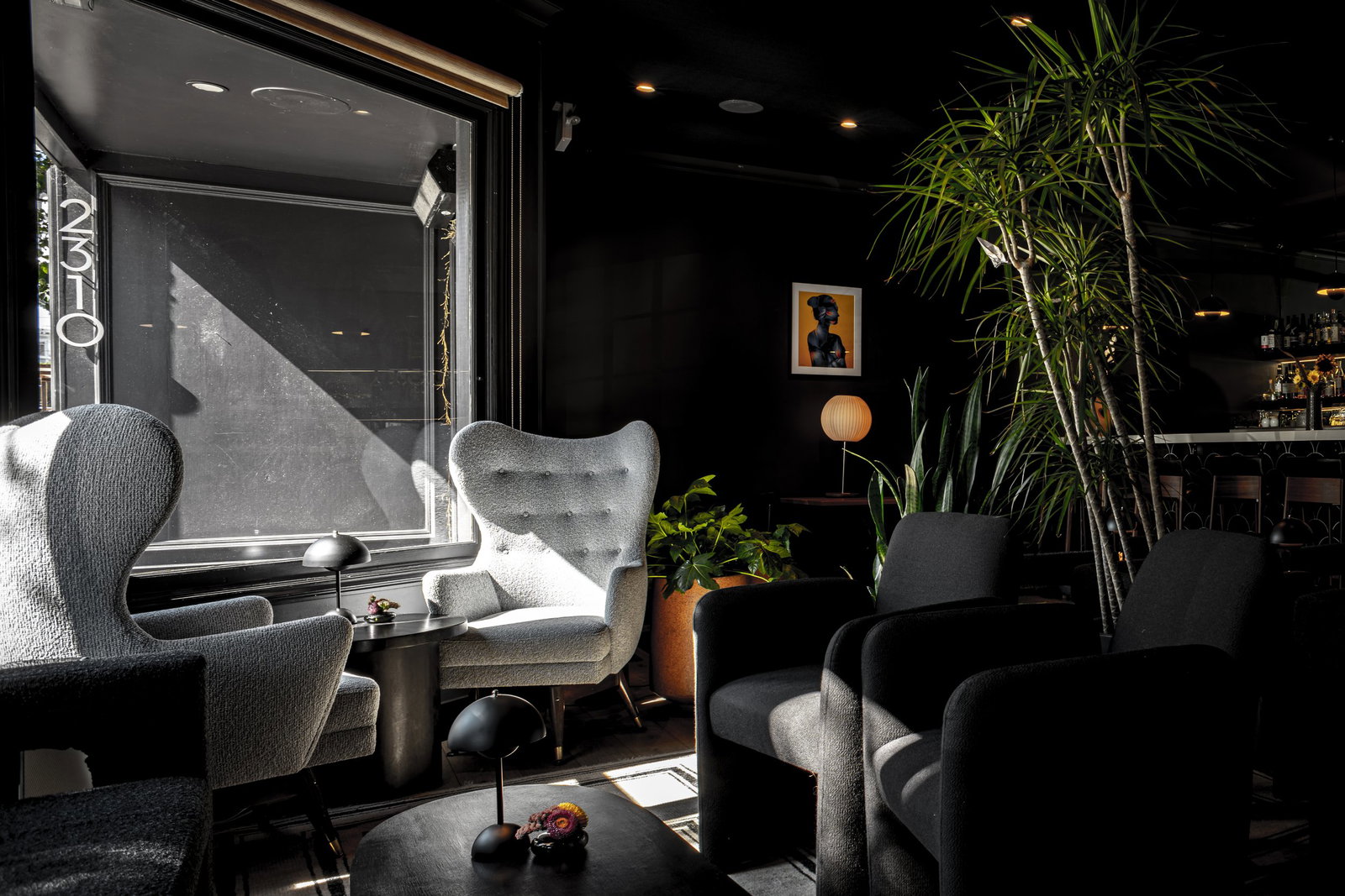 the inside of a cocktail bar