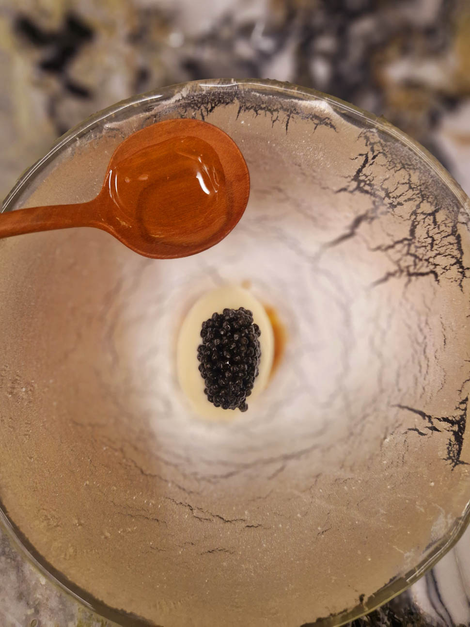 Coconut Sorbet with Plankton and Caviar