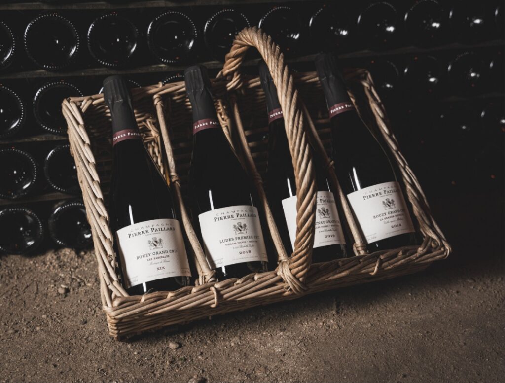 A lineup of Pierre Paillard's wines