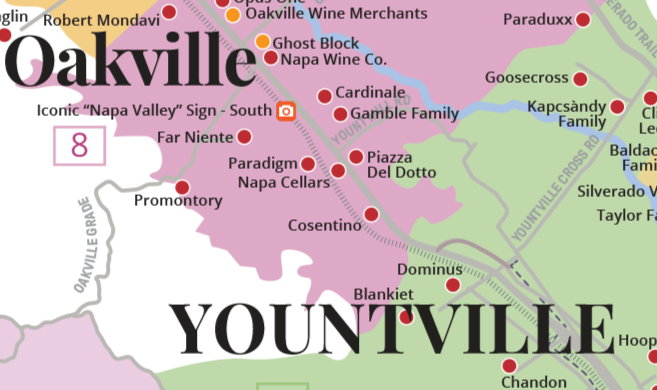 Map of Napa Valley