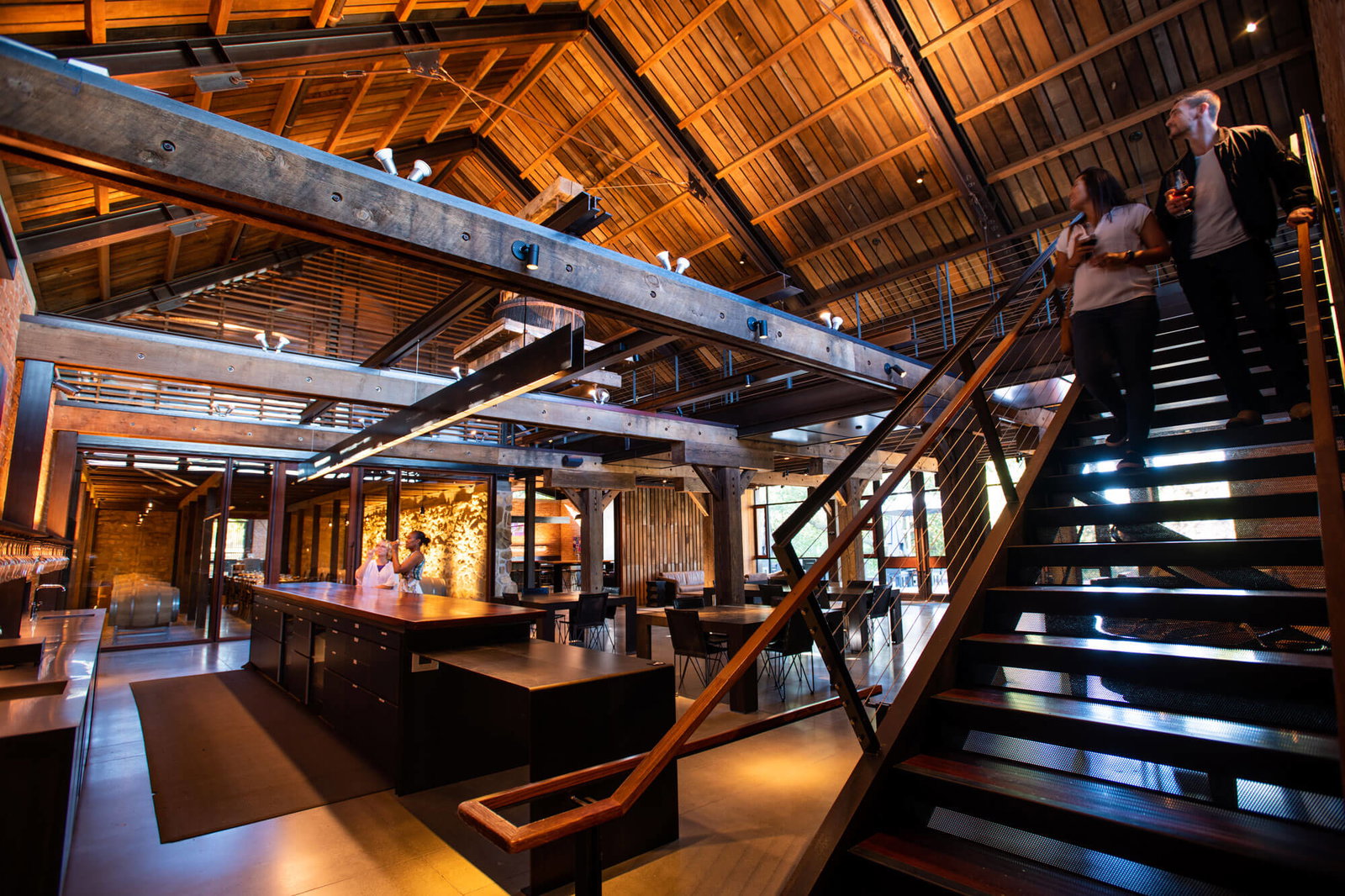 Epoch's rustic tasting room, which is a modernized rebuild of the York Mountain Winery.