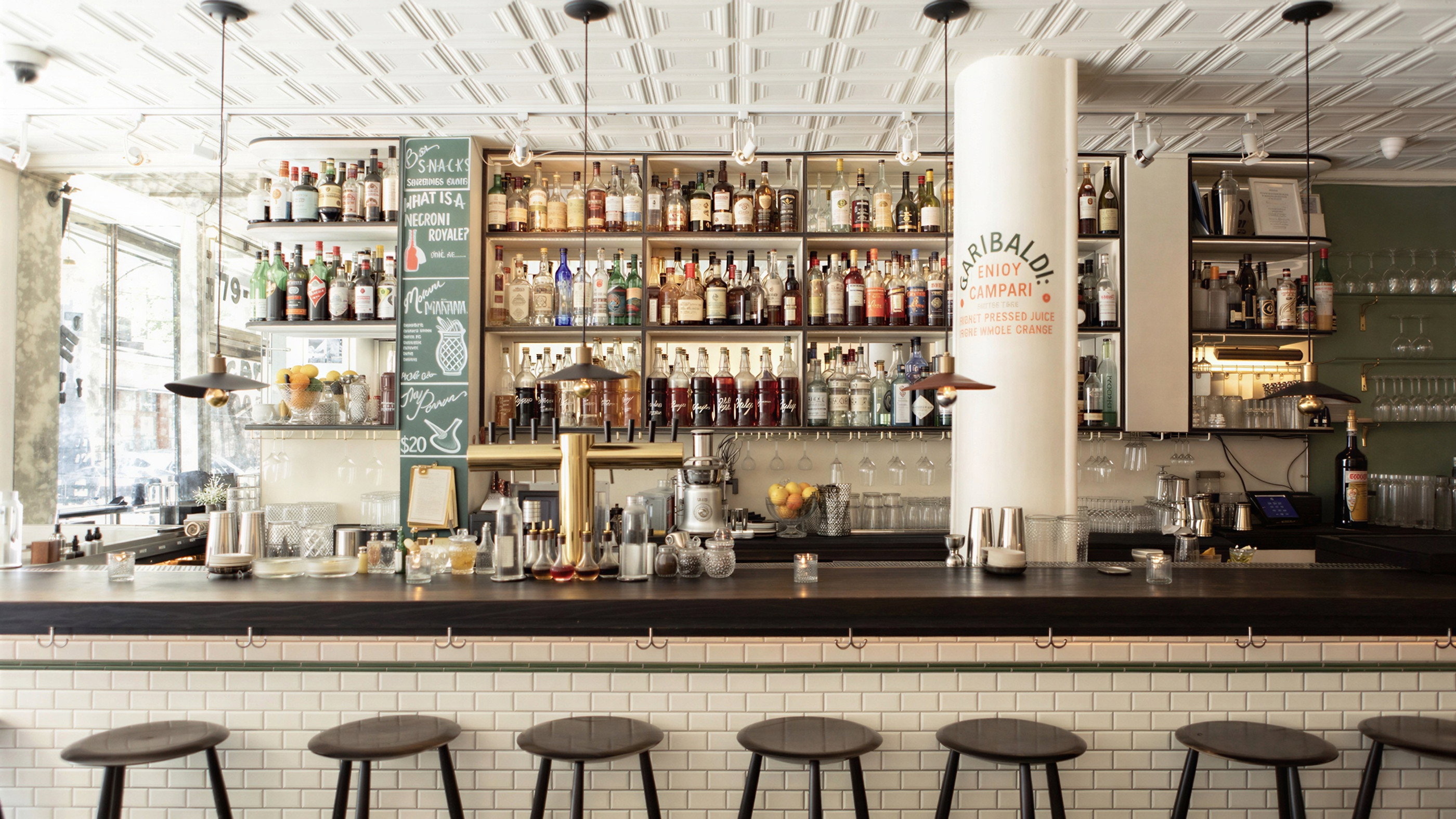 Drinking cocktails at Dante NYC bar in New York