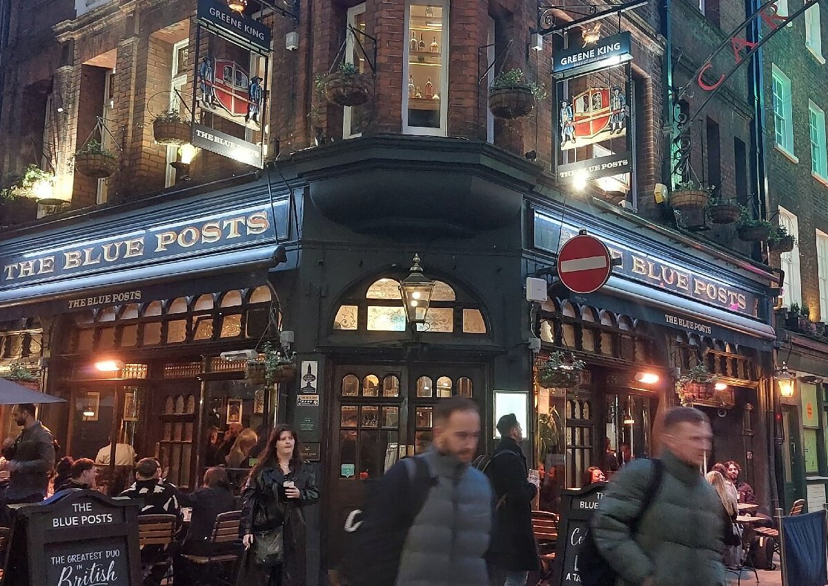 Blue Posts bar in London, United Kingdom