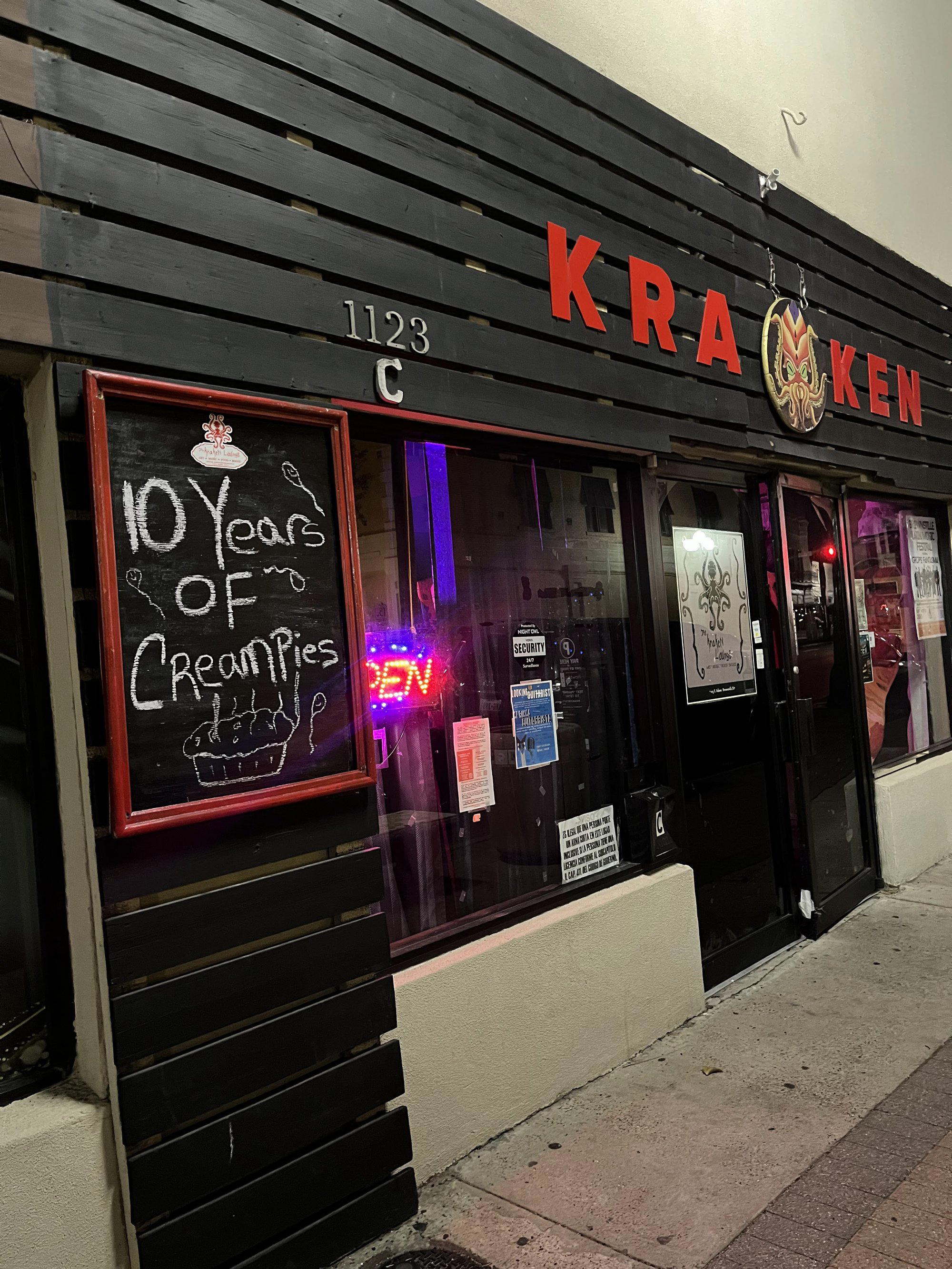 The Kraken Lounge bar in Brownsville