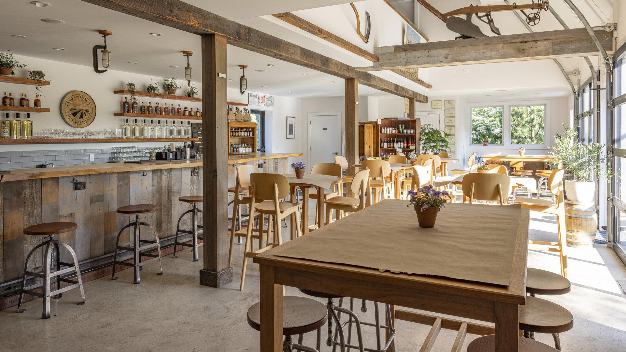 The Sagaponack Farm Distillery bar in Sagaponack
