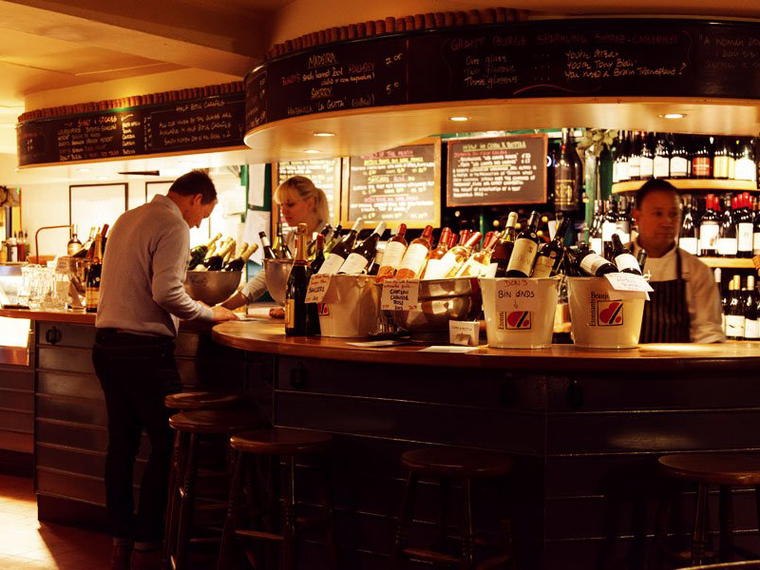 Cork and Bottle wine bar, London, United Kingdom