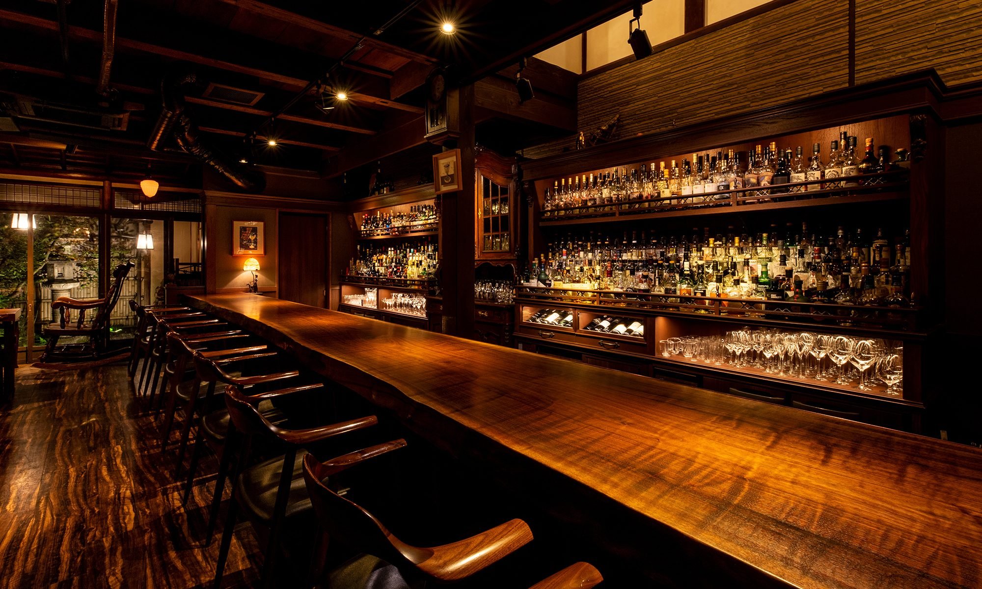 Rocking chair bar in Kyoto, Japan