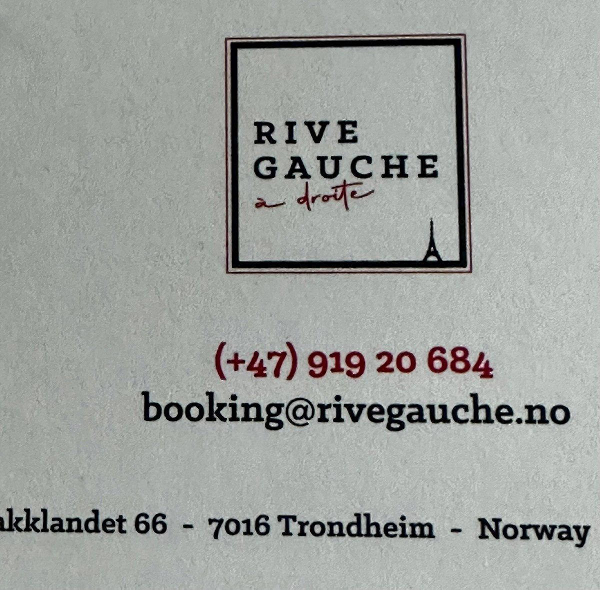 Rive Gauche bar in Trondheim