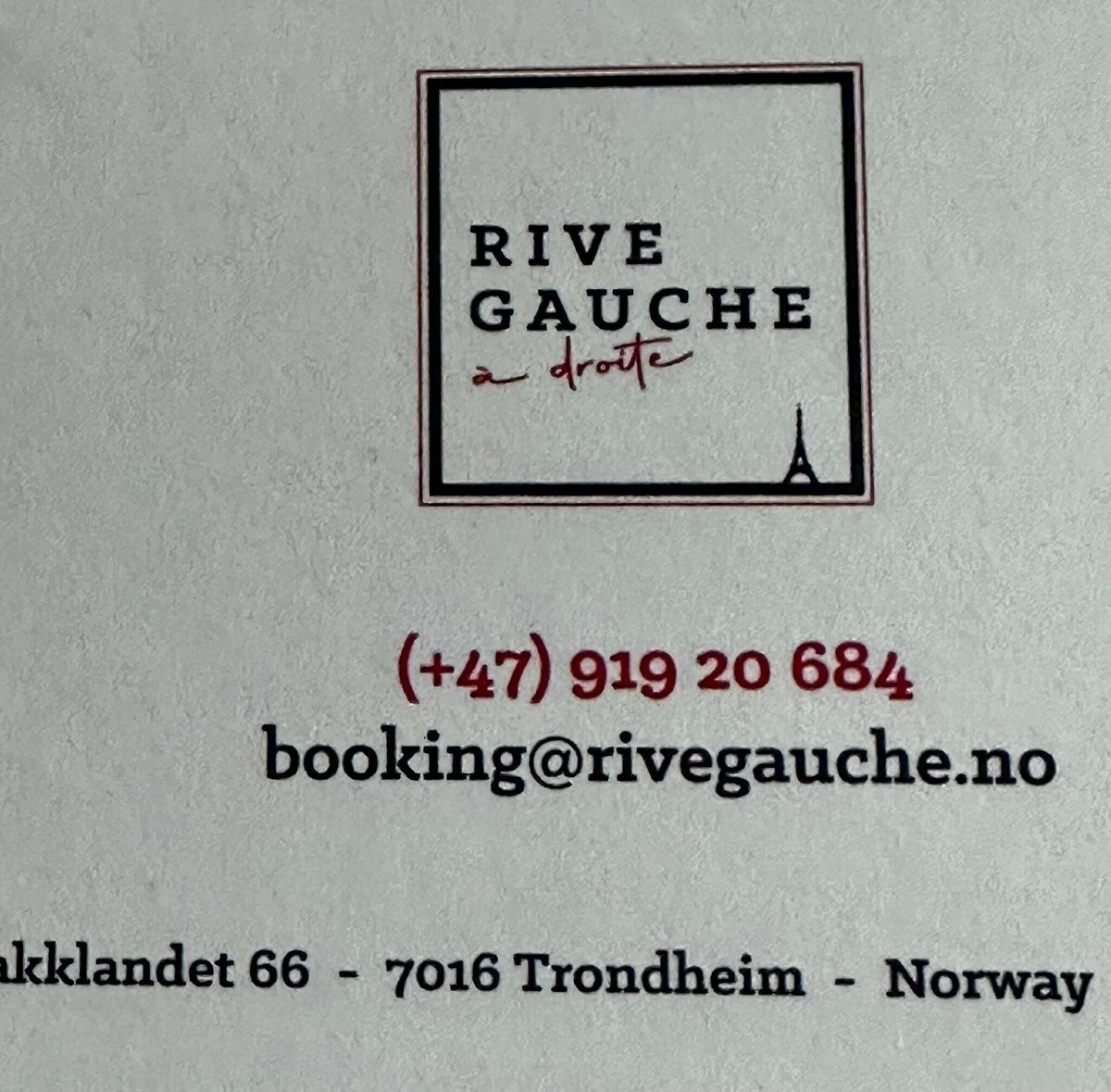 Rive Gauche bar in Trondheim, Norway